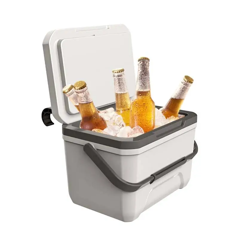 6L Small Portable Thermal Cooler Box Insulated Poolside Ice Cooler with Handle and Hanging Links for Above-Ground Pools