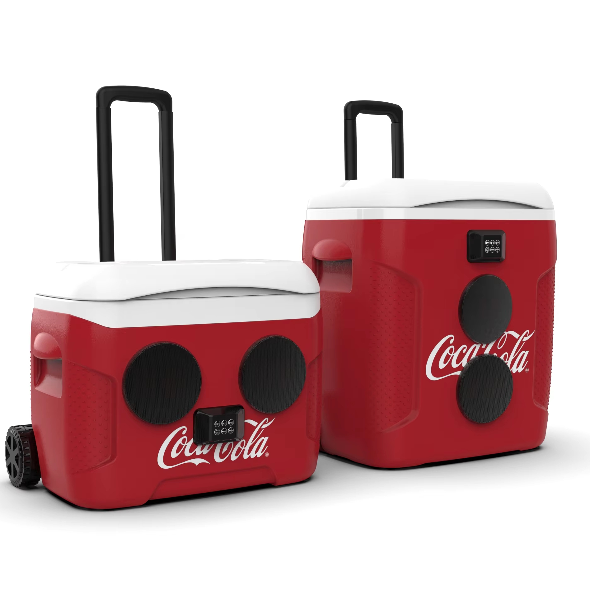 Music Audio Player Plastic Professional Mini Portable Water Trolley Cooler Box with Wheels and Speaker Accessories