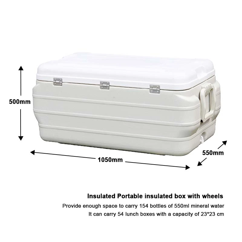 170L Large Capacity Polystyrene Insulated Plastic Transport Fish Cooler Box for Outdoor